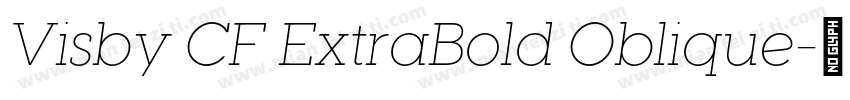 Visby CF ExtraBold Oblique字体转换